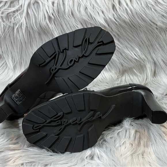Karl Lagerfeld Women’s Patent High Heeled VIRNA/G22 Loafers. New - Picture 9 of 9